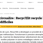 L'USINE NOUVELLE: nouvel article sur Recyc'Elit